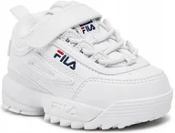 Buty dla dziewczynek - BUTY DZIECIĘCE FILA DISRUPTOR LOW KIDS BIAŁE R.22 - miniaturka - grafika 1