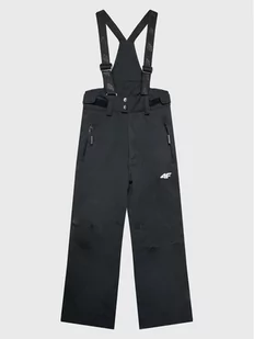 4F Spodnie narciarskie HJZ22-JSPDN001 Czarny Regular Fit - Odzież sportowa dziecięca - miniaturka - grafika 1