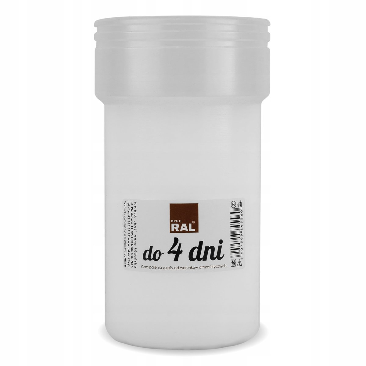 Wkład do zniczy 17cm do 4 dni Szeroki Lumis 8 Wkład zalewany z kołnierzem do zniczy z serii Lumis do 4 dni