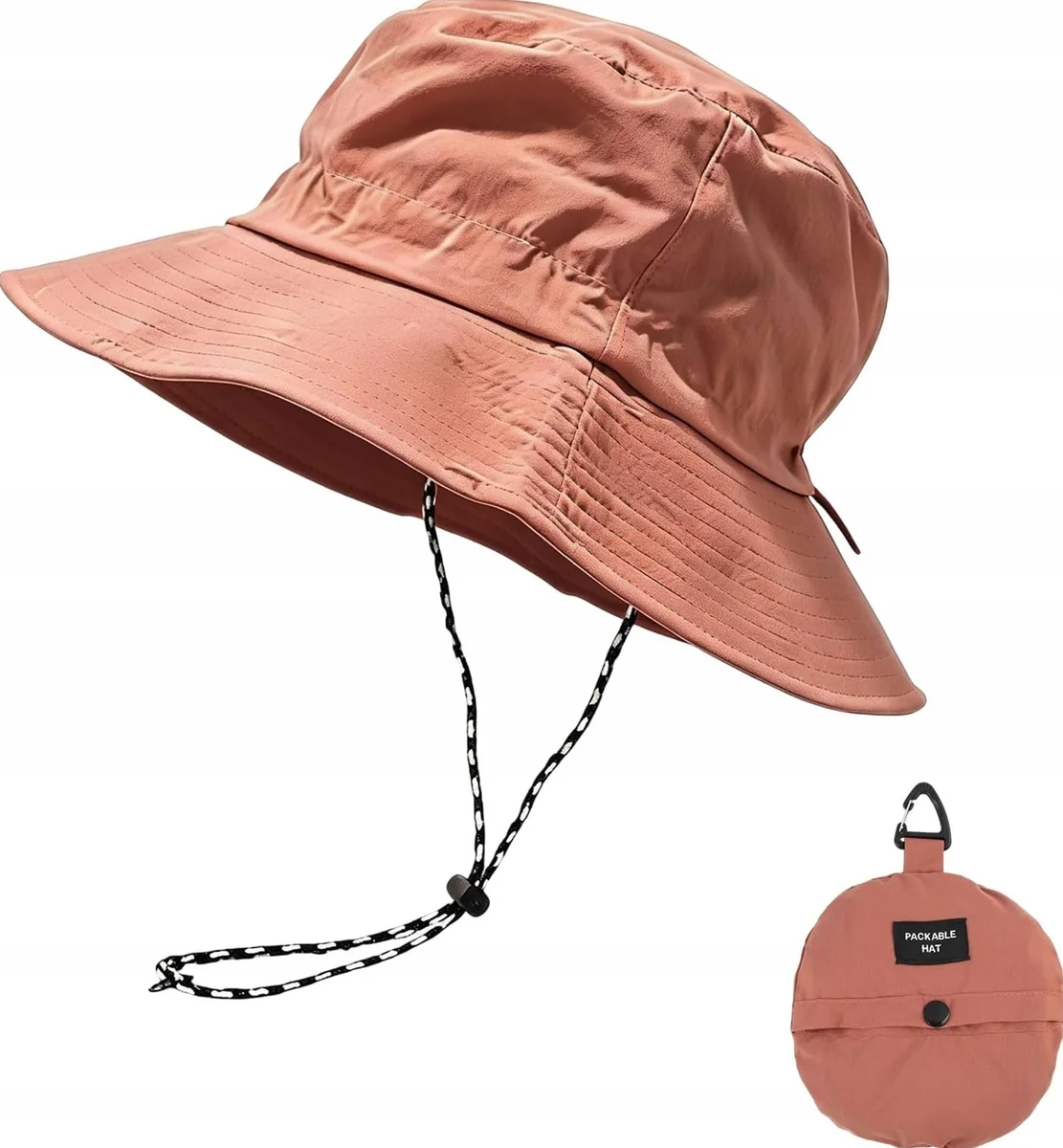 CZAPKA SKŁADANA ANTY UV NYLONOWA UNISEX WYTRZYMAŁA CZERWONA