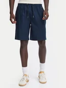Spodenki męskie - Blend Szorty materiałowe 20716628 Granatowy Regular Fit - miniaturka - grafika 1