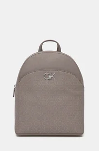 Calvin Klein plecak damski kolor brązowy mały wzorzysty K60K612540 - Plecaki - miniaturka - grafika 1