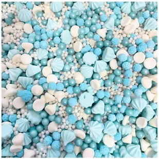 Posypka ozdoby na tort bezy perełki dekoracje urodzinowe biały niebieski - Dodatki do ciast w proszku Posypka ozdoby na tort bezy perełki dekoracje urodzinowe biały niebieski - Dodatki do ciast w proszku - miniaturka - grafika 1