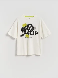 Reserved - T-shirt z nadrukiem - złamana biel - Koszulki dla chłopców - miniaturka - grafika 1