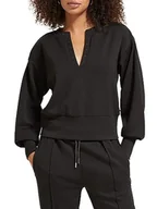 Bluzy damskie - Scotch & Soda Damska bluza z otwartym dekoltem w serek, Evening Black 6647, S - miniaturka - grafika 1