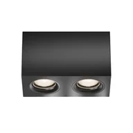 Lampy sufitowe - Czarna oprawa natynkowa box na dwie żarówki GU10 C013CL-02B z serii SLIM - miniaturka - grafika 1