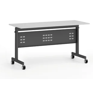 Mobilny stół PRIMO MOBI, 1400 x 600 mm, podstawa czarna - Biurka - miniaturka - grafika 1