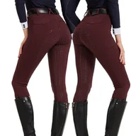 Bryczesy - TEMU Damskie spodnie rowerowe z wysokim stanem z silikonu - szybkoschnące, rozciągliwe, dopasowane do ciała z kieszeniami, antypoślizgowy pasek i - miniaturka - grafika 1