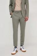Spodnie męskie - Joop! spodnie męskie kolor zielony dopasowane - miniaturka - grafika 1
