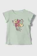 Koszulki dla dziewczynek - Guess t-shirt niemowlęcy kolor zielony - miniaturka - grafika 1