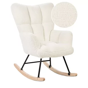 Fotel bujany boucle biały OULU - Fotele - miniaturka - grafika 1