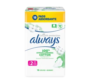 Always Cotton Protection podpaski ze skrzydełkami 2 Normal 18 sztuk - Podpaski - miniaturka - grafika 1