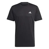 Koszulki męskie - adidas Męski T-shirt (Short Sleeve) Tr-Es Base T, czarny/biały, IC7428, XL - miniaturka - grafika 1