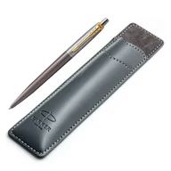 Zestawy piśmiennicze - Zestaw prezentowy Parker Jotter Grey Core GT w szarym wsuwanym etui - miniaturka - grafika 1