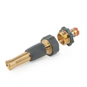 Inne akcesoria do nawadniania - Dysza regulowana mosiężna gw 3/4" z przyłączem na kran gz 3/4" 10cm brass soft - miniaturka - grafika 1