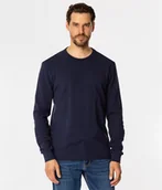 Koszulki męskie - Longsleeve męski WAFFLE 1028 NAVY BLAZER-XXL - miniaturka - grafika 1