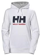 Bluzy damskie - Helly Hansen damska bluza z kapturem z logo W HH, biały, s - miniaturka - grafika 1