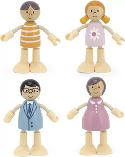 Viga Toys Drewniane Lalki Rodzina Lalek - Lalki dla dziewczynek - miniaturka - grafika 1