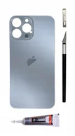 Części serwisowe do telefonów - OEM Panel tylny niebieski do iPhone 13 Pro Big Hole szkło klapka baterii - miniaturka - grafika 1