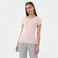 Koszulki sportowe damskie - Damski t-shirt basic 4F 4FMM00TTSHF731 - różowy - miniaturka - grafika 1