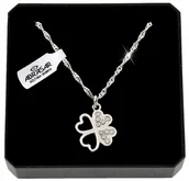 Naszyjniki - Srebrny Naszyjnik Koniczynka na prezent - miniaturka - grafika 1