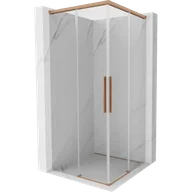 Kabiny prysznicowe - Mexen Rox Duo kabina prysznicowa rozsuwana 80 x 80 cm, transparent, miedź szczotkowana - 8C2D-080-080-65-00 - miniaturka - grafika 1