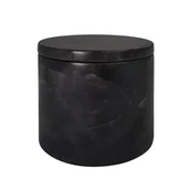 Pojemniki łazienkowe - Pojemnik kosmetyczny marmur czarny - miniaturka - grafika 1