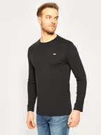 Bluzy męskie - Levi's Longsleeve Housemark Tee 72848-0009 Czarny Regular Fit - miniaturka - grafika 1