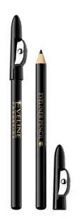 Eveline Eyeliner Pencil kredka do oczu krótka Black 1szt - Konturówki do ust - miniaturka - grafika 1