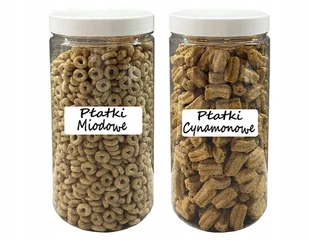 POJEMNIK PLASTIKOWY SŁOIK BIAŁA ZAKRĘTKA 1,5L 2 SZTUKI + ETYKIETY - Pojemniki kuchenne - miniaturka - grafika 1