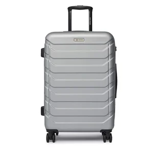 Walizka średnia Gino Rossi GIN-M-003-05-SILVER Srebrny - Walizki - miniaturka - grafika 1