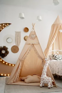Namiot Tipi z falbankami zestaw BEŻ zawieszka ! - Pościel dla dzieci - miniaturka - grafika 1