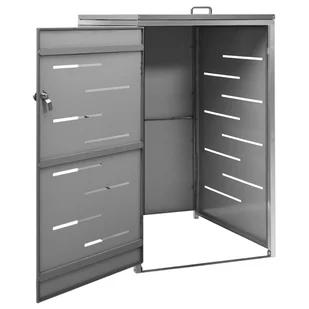 FENIKS vidaXL Osłona na 1 69x77,5x115 cm stal nierdzewna 149566 - Kosze na śmieci - miniaturka - grafika 7