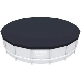 Bestway Przykrycie na basen stelażowy okrągły 488 cm - Akcesoria do basenów - miniaturka - grafika 1