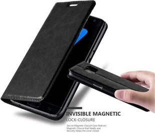 Etui Cadorabo do Samsung Galaxy S7 EDGE w kolorze NIGHT BLACK z magnetycznym zamknięciem, funkcją podstawki i kieszenią na karty, etui ochronne z klapką w stylu książki - Etui i futerały do telefonów - miniaturka - grafika 1