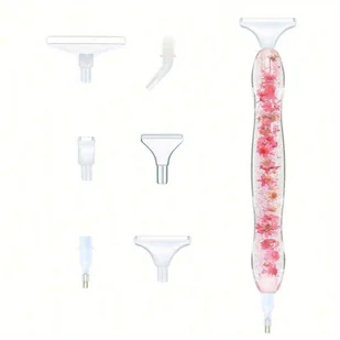 TEMU 1 szt. Długopis do Malowania Diamentami z Wieloma Końcówkami, Akcesoria do Malowania Diamentami, Ręcznie Robione Narzędzia z Wieloma Końcówkami - Rękodzieło - miniaturka - grafika 1