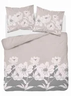 Pościel - Detexpol Pościel flanelowa 220x200 beżowa kwiaty 4948 B Flanela 2024 - miniaturka - grafika 1