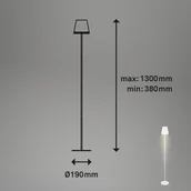 Lampy stojące - Briloner Akumulatorowa lampa podłogowa LED Kiki, 2 700 K, biała - miniaturka - grafika 1