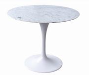 Stoły - King Home Stół TULIP MARBLE 120 biały - blat okrągły marmurowy, metal GT-09M.FI120 - miniaturka - grafika 1