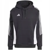 Bluzy męskie - Bluza męska adidas Tiro 24 Sweat Hooded czarna IJ7673 M - miniaturka - grafika 1