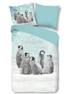Pościel dla dzieci - Good Morning Komplet pościeli flanelowej "Pengu" w kolorze błękitnym - miniaturka - grafika 1