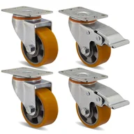 Meble modułowe i akcesoria - 12HALPU75K2 Koło fi 75 wózek regał komplet 4szt. aluminium poliuretan / kolaksiaze - miniaturka - grafika 1