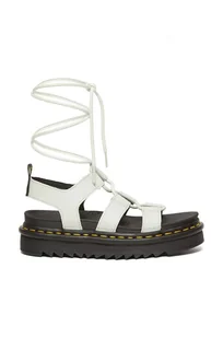 Dr. Martens sandały skórzane Nartilla damskie kolor zielony na platformie DM31617763 - Sandały damskie - miniaturka - grafika 1