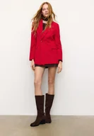 Marynarki i żakiety damskie - Stradivarius Dopasowana marynarka Czerwony S - miniaturka - grafika 1