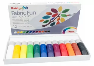 Farby Do Tkanin Pentel 12 Kolorów - Farby i media malarskie - miniaturka - grafika 1