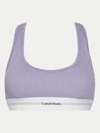 Koszulki sportowe damskie - Calvin Klein Underwear Biustonosz top LV00QF8018 Fioletowy - miniaturka - grafika 1