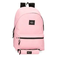 Torby na laptopy - Pepe Jeans Aris plecak na laptopa z podwójną komorą na laptopa 15,6" różne kolory 31 x 44 x 17,5 cm poliester plecak szkolny od Joumma Bags, Różowy, Plecak + piórnik - miniaturka - grafika 1