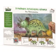 Zabawki kreatywne - Zestaw kreatywny Szablony - Dinozaury do malowania, Crea Lign - miniaturka - grafika 1