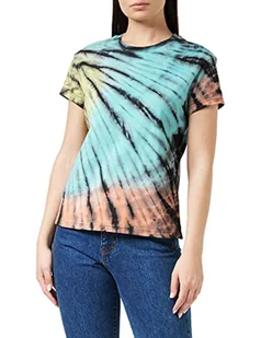 Urban Classics Damska koszulka Tie Dye Boyfriend Tee, dostępna w wielu różnych kolorach, rozmiary od XS do 5XL, czarny, XS - Koszulki i topy damskie - miniaturka - grafika 1