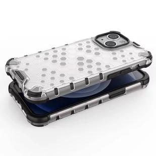 Honeycomb etui pancerny pokrowiec z żelową ramką iPhone 13 mini czarny - Etui i futerały do telefonów - miniaturka - grafika 4